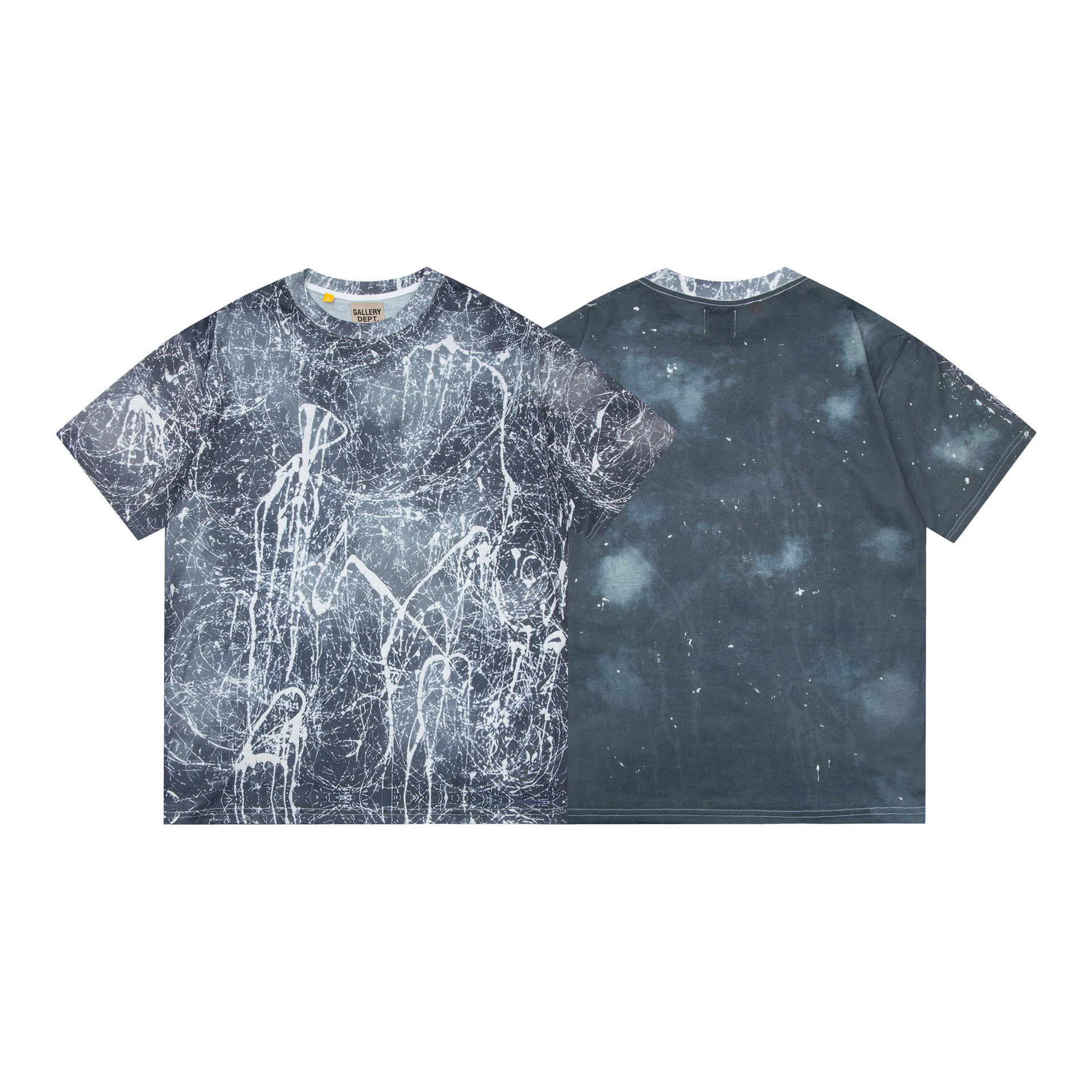 vintage washed colorful letter tie-dye short sleeve tee 15 colors