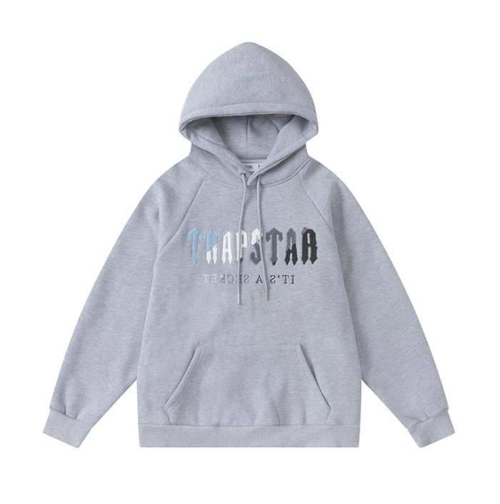 Towel Embroidered Blue White Gray Hoodie 2 colors