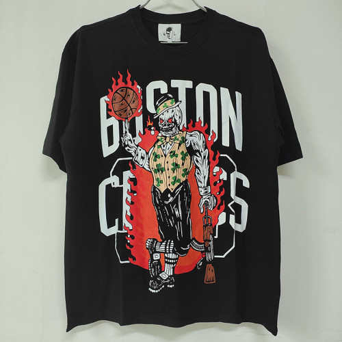 Boston skull print basketball short sleeve