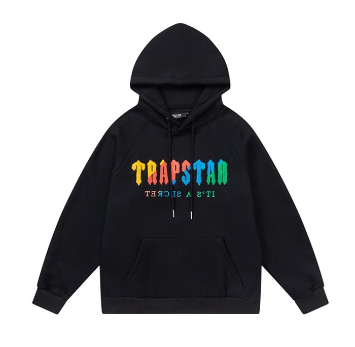 Trapstar rainbow towel embroidery logo hoodie 2 colors