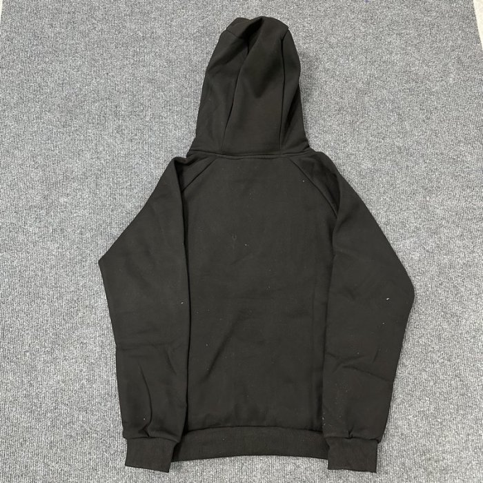 1:1 quality version Simple Same Color Letter Drawstring Hoodie