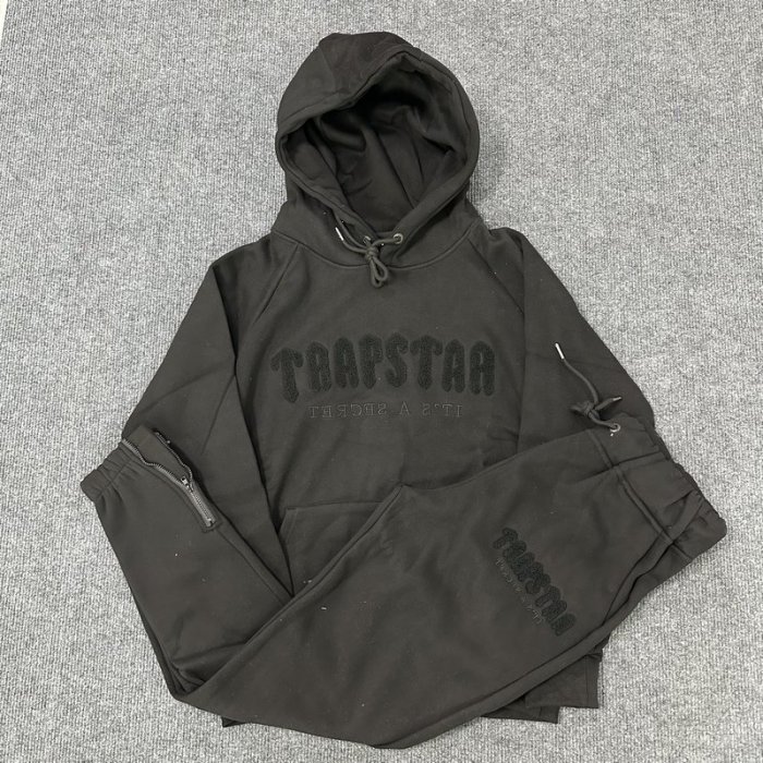 1:1 quality version Simple Same Color Letter Drawstring Hoodie