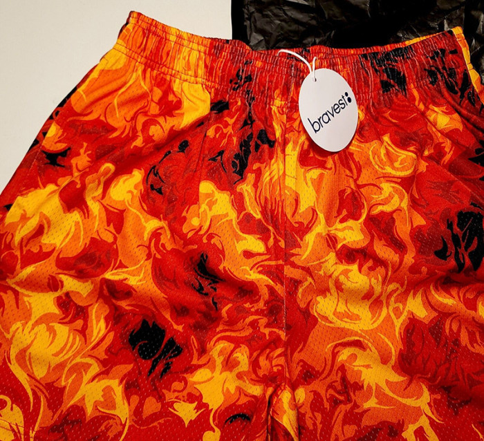 Colorful Flame Shorts 2 colors