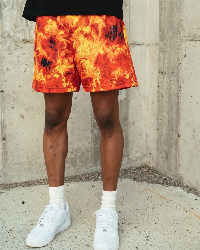 Colorful Flame Shorts 2 colors