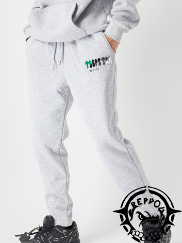 Green and Black Gradient Letter Towel Embroidered Sweatpants