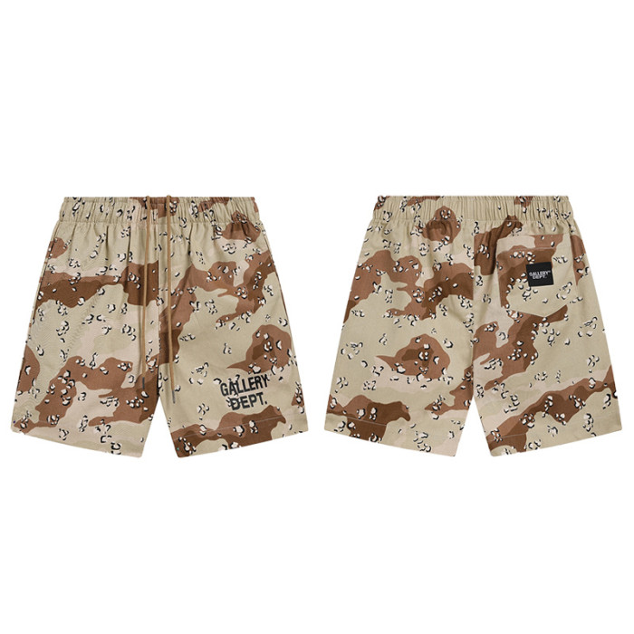 Water drop camouflage print shorts