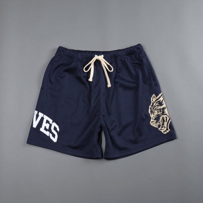 Wolf head letter print shorts 5 colors