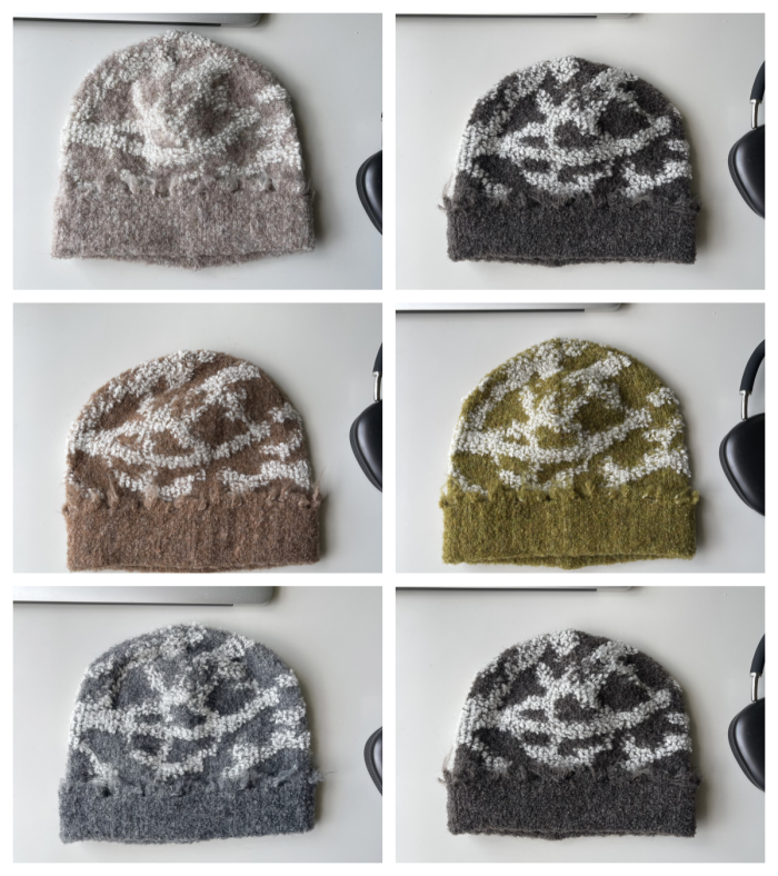 [Buy More Save More] Destroyed Rim Jacquard Knit Wool Hat 5 colors