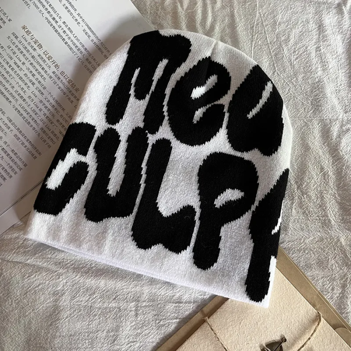 [Buy More Save More]Personality fluid letter knitted hat 15 colors