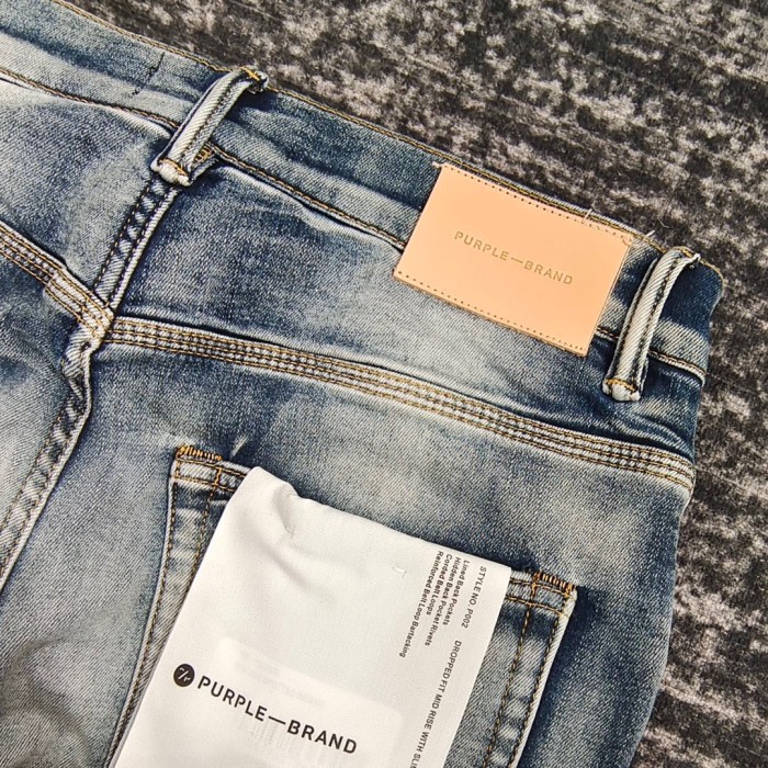 1:1 quality version Personalized Blue and Brown Block Jeans