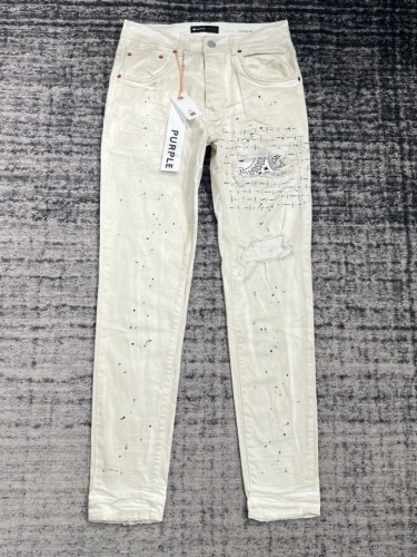 1:1 quality version White Graffiti Ripped Jeans