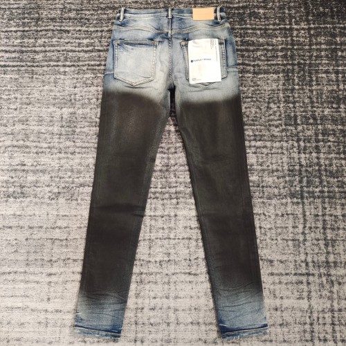 1:1 quality version Personalized Blue and Brown Block Jeans