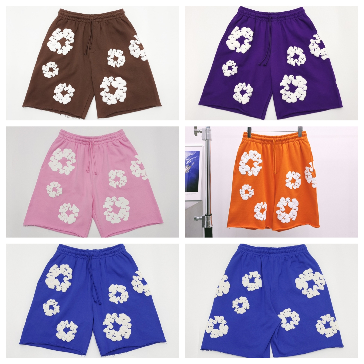 1:1 quality version classic kapok print drawstring shorts 10 colors