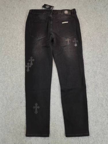 [buy more save more]Black leather label jeans