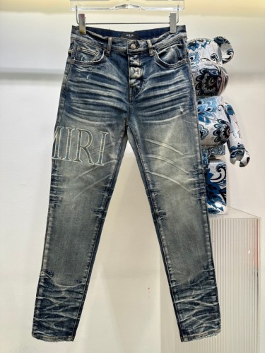 1:1 quality version Classic Monogram Cutout Embroidered Jeans