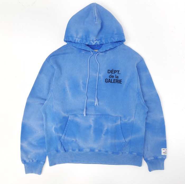 1:1 quality version Sky Blue Little G Embroidered Double Sleeve Hoodie