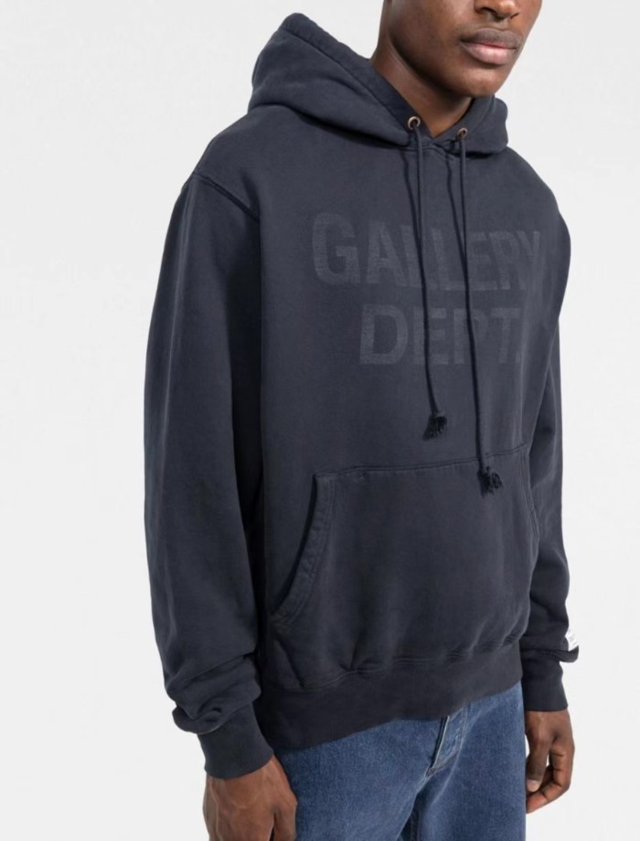 1:1 quality version Hoodie with Haze Black Letter Print on Front Chest