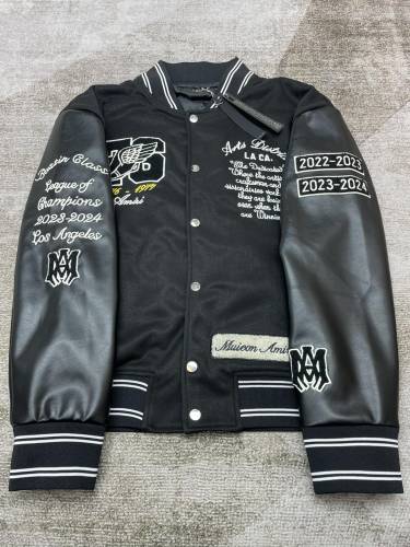 1:1 quality version Eagle Embroidered Leather Jacket