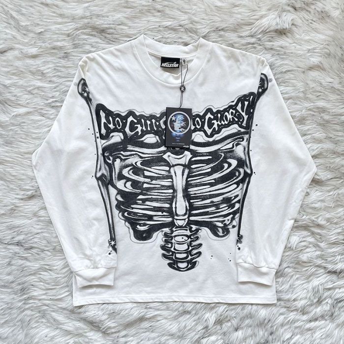 1:1 quality version Skull Line Print Crew Neck Sweatshirt