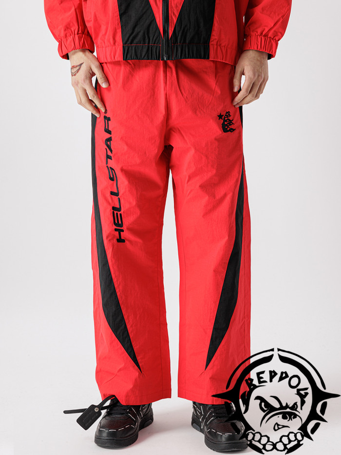 1:1 quality version Revenge Red and Black Half Face Thin Pants