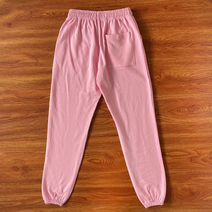 Trendy Pink Shiny Diamond Spider Web Pants