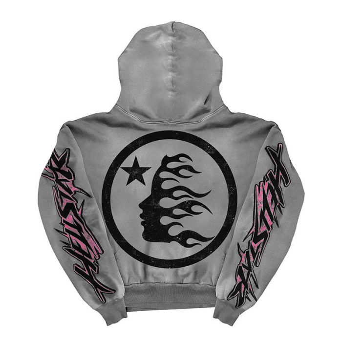 1:1 quality version Half Face Two Sleeve Letter Print Hoodie