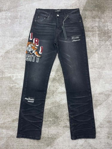 1:1 quality version Tiger Embroidered Heavy Duty Jeans