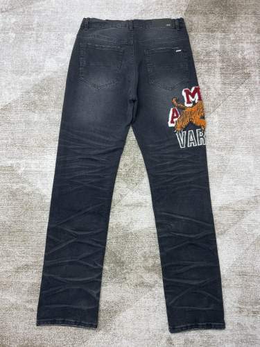 1:1 quality version Tiger Embroidered Heavy Duty Jeans