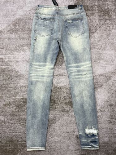 1:1 quality version Appliquéd printed patchwork jeans