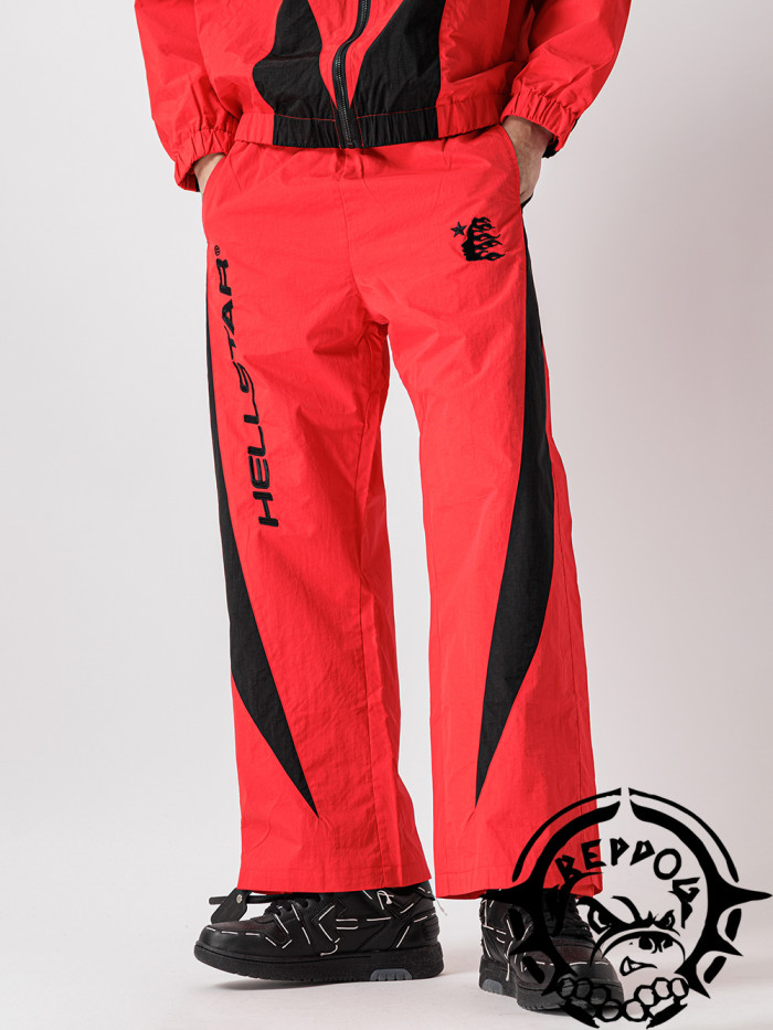 1:1 quality version Revenge Red and Black Half Face Thin Pants