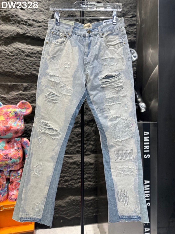 1:1 quality version Washed and stitched jeans