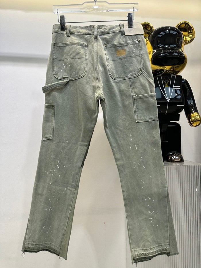1:1 quality version Patchwork jeans in dark and light brown