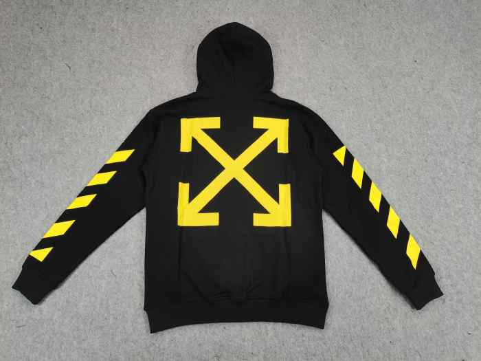 [Buy More Save More] Classic Photo Frame Yellow Warning Stripe Hoodie