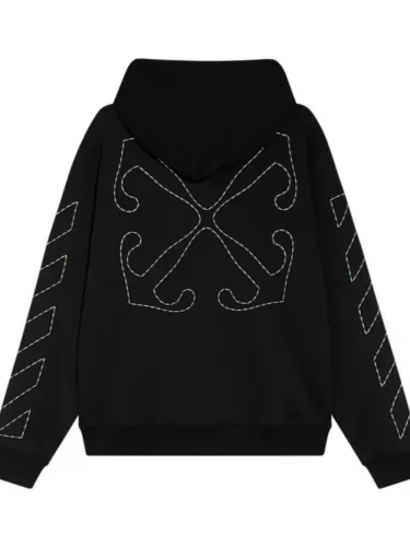 [buy more save more] Sickle sketch technique large embroidered hooded sweatshirt 2 colors