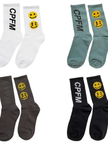 [buy more save more] Smiley Washable Mid-Calf Socks 4 Colors