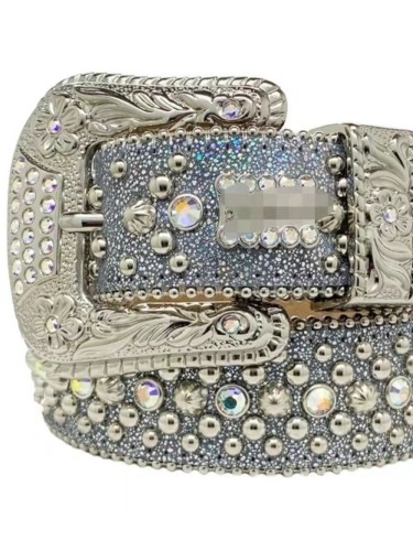 Luxury Studded Diamond Buckle Belt