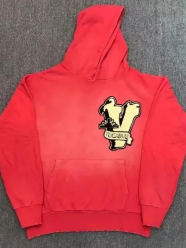 1:1 quality version Gold V Washed Old Print Hoodie