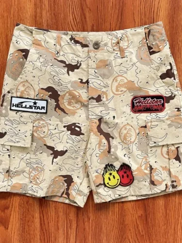 1:1 quality version Embroidered Camouflage Athletic Shorts