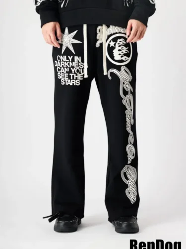 1:1 quality version Starfish and Half-Face Printed Sweatpants
