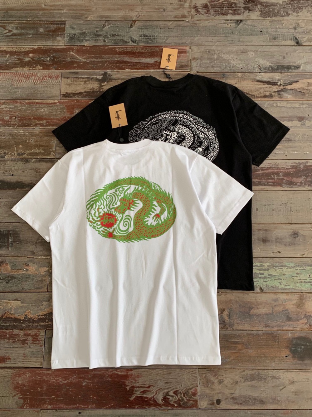 1:1 quality version year of the dragon printed short sleeve tee 2 colors