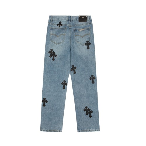 Classic High Street Cross Embroidered Jeans