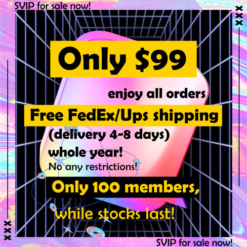 RepDog SVIP sale now! $99 enjoy All orders Free FedEx/UPS shipping Whole Year! No any restrictions! Only 100 members!