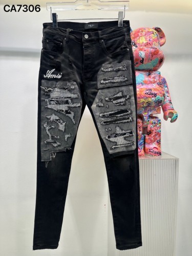 1:1 quality version High Street Patch Patchwork Embroidered Letter Jeans