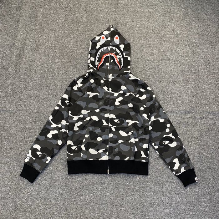 1:1 quality version Luminous Camouflage Shark Hoodie 2 colors