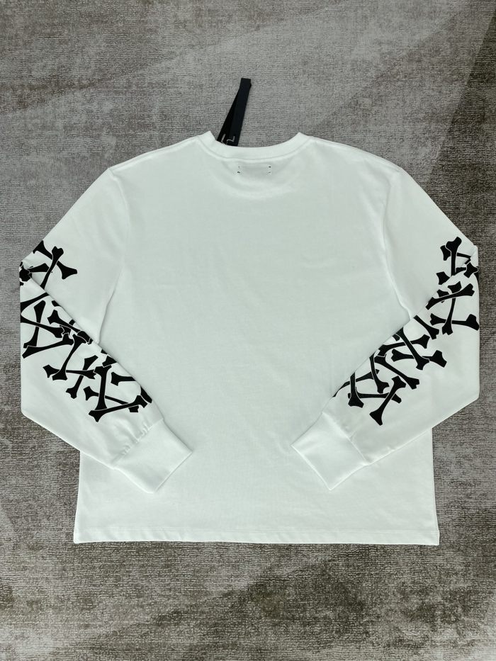 [buy more save more] 1:1 quality version Double Sleeve Bone Paddle Print Pullover Sweatshirt