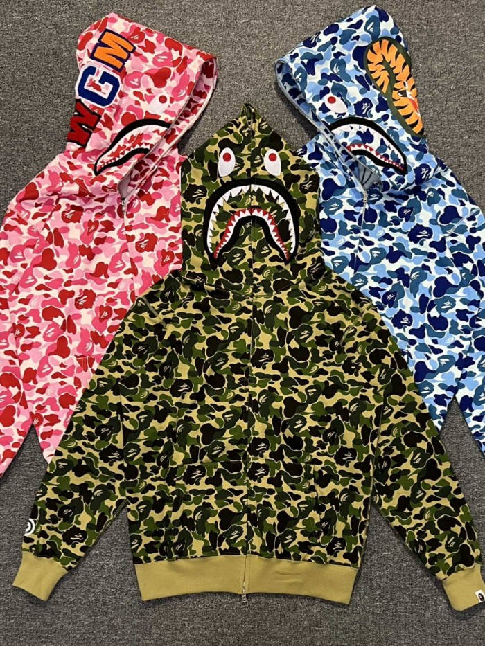 [buy more save more] 1:1 quality version Classic Shark Head Embroidered Hoodie 3 colors