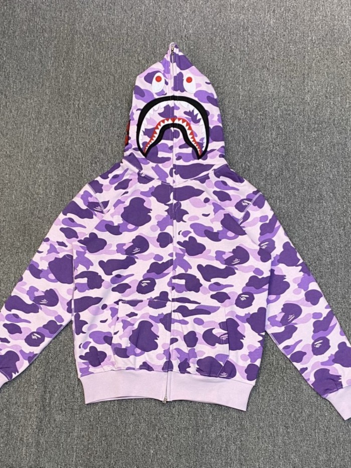 [buy more save more] 1:1 quality version Taro Purple Camouflage Shark Hoodie