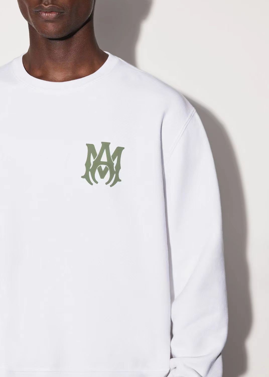 [buy more save more] 1:1 quality version white green print round neck pullover sweatshirt