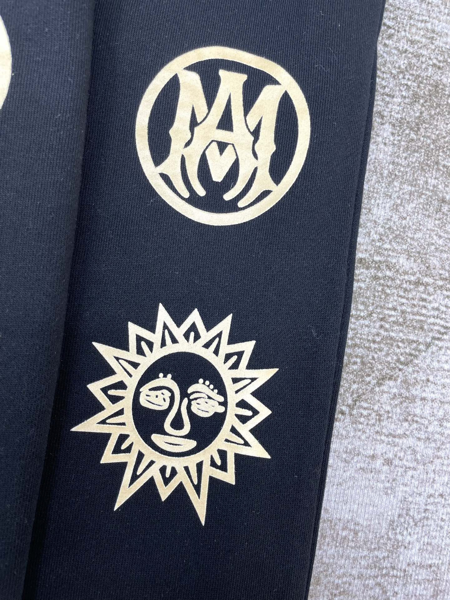 [buy more save more] 1:1 quality version sun moon am logo foil printing casual pants