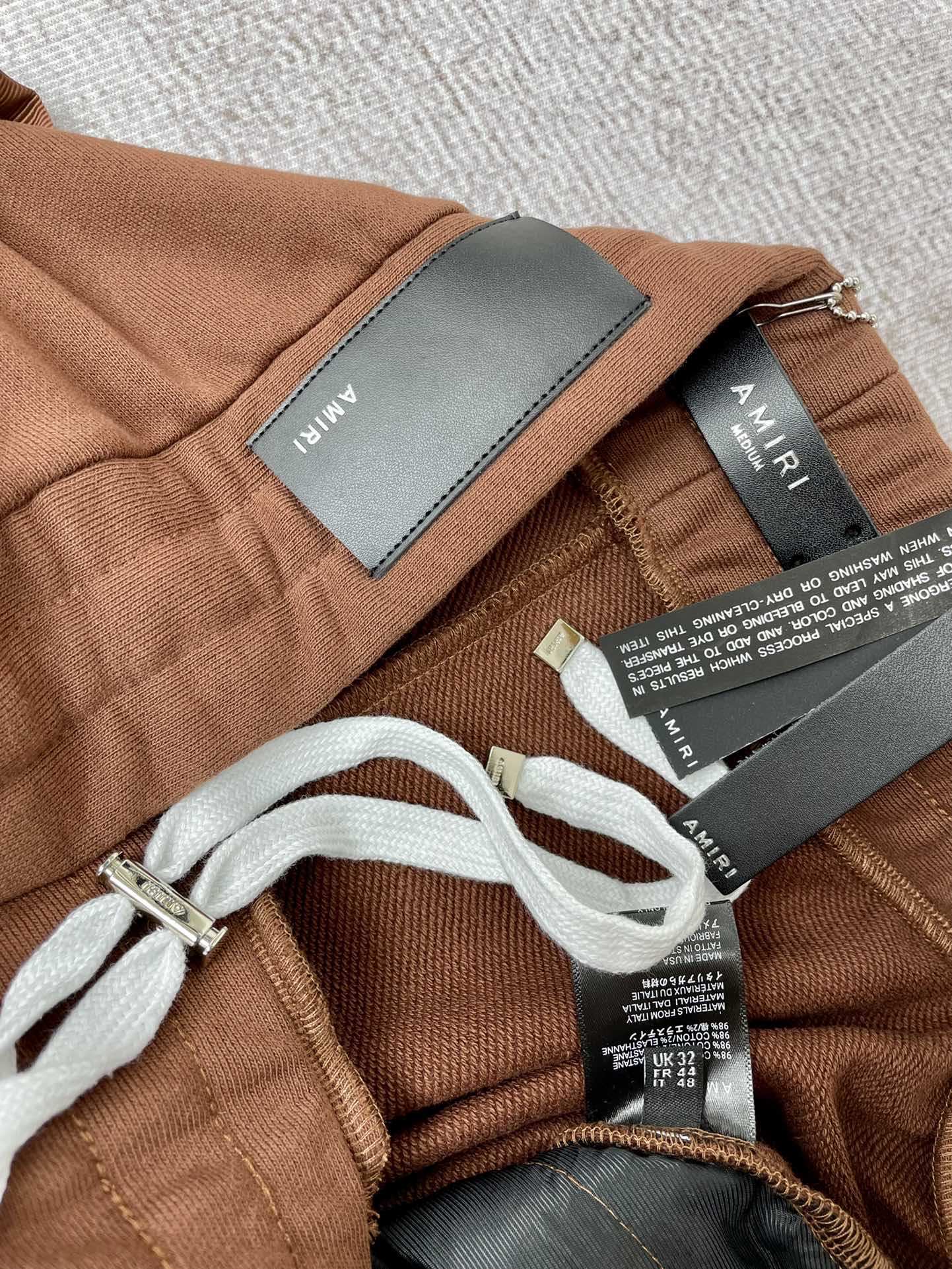 [buy more save more] 1:1 quality version zipper pocket horizontal stripe logo letter print pants